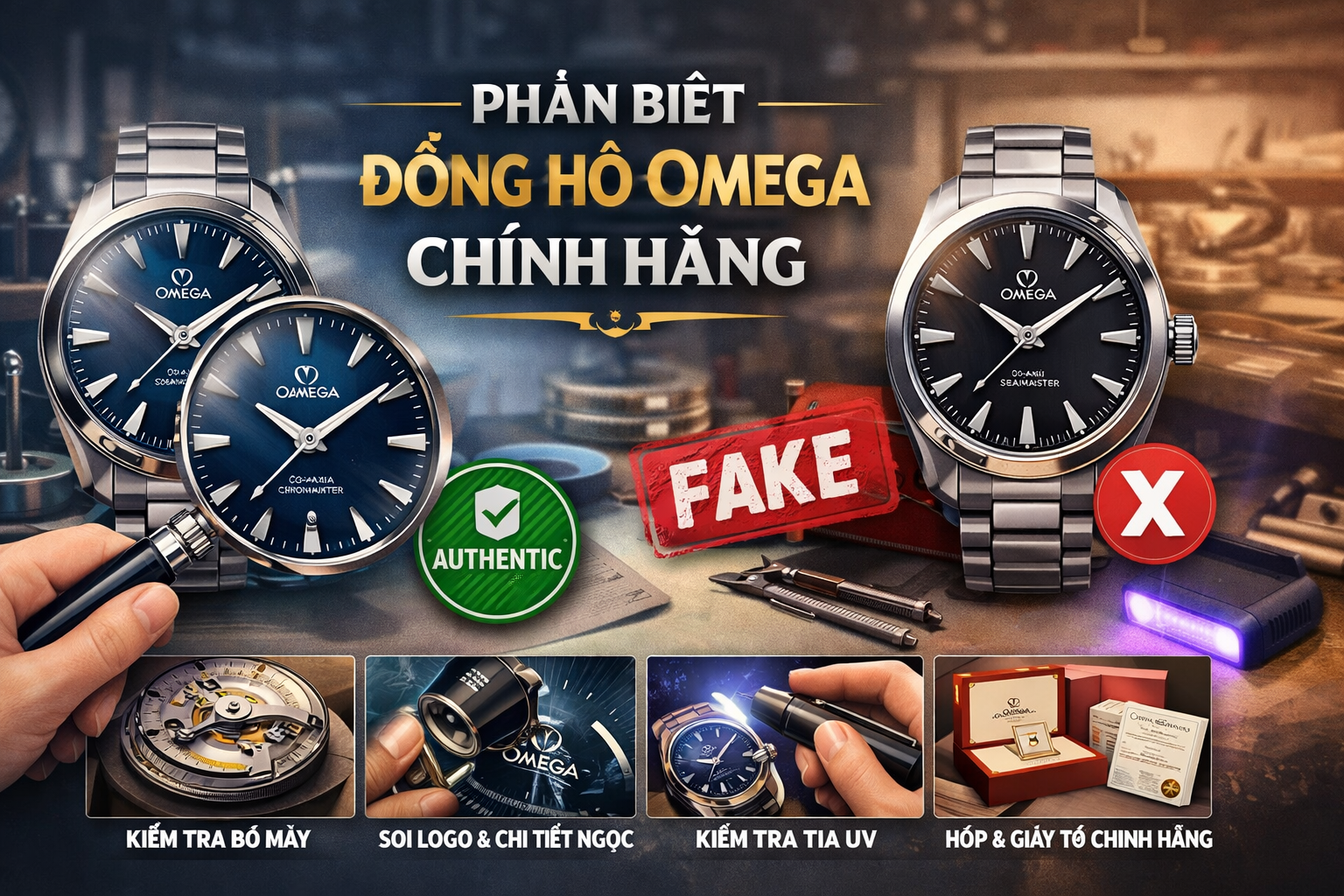 Hướng Dẫn Phân Biệt Đồng Hồ Omega Chính Hãng và Giả